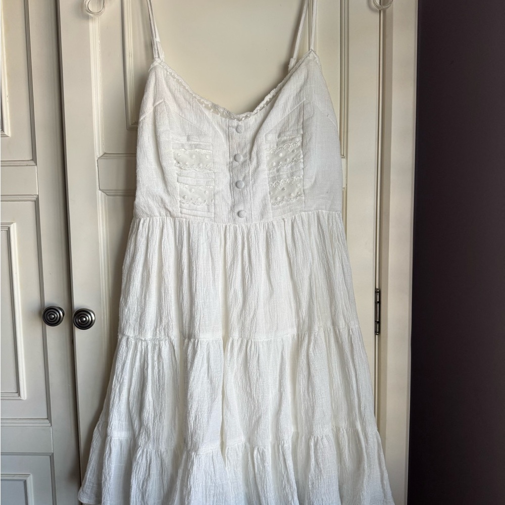 Princess Polly White Tiered Mini Dress